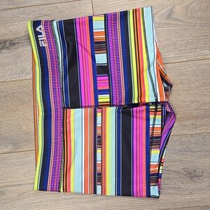 Fila bright multi-coloured running shorts, size medium